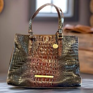 Brahmin Croc Embossed Anywhere Tote / Purse / Bag